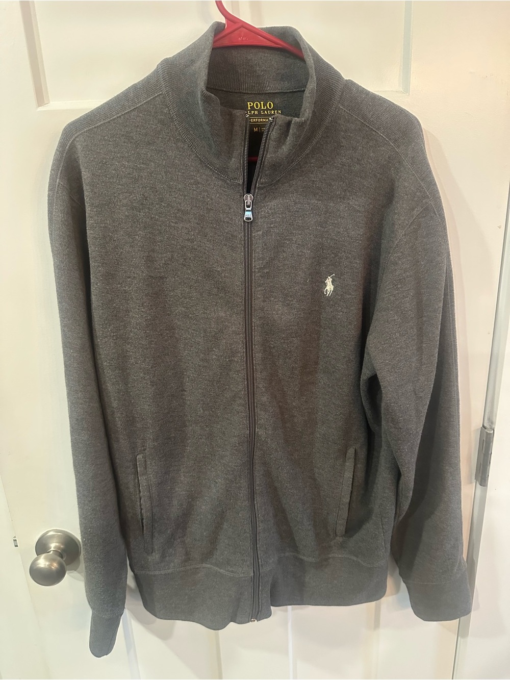 Polo Ralph Lauren Performance Men's Gray Full Zip Track Jacket Size M